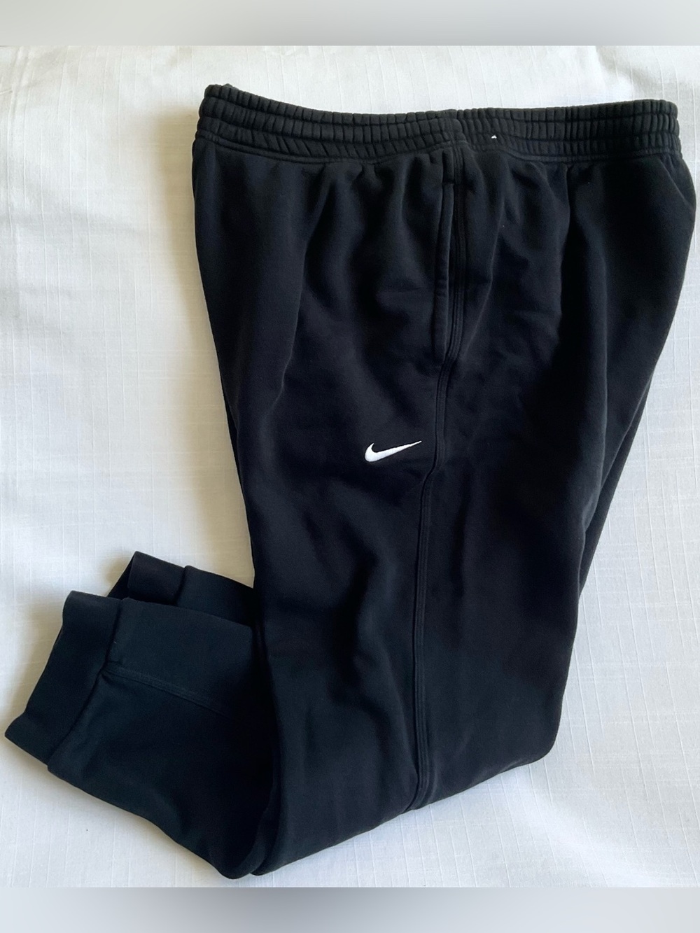 Nike | Black Fleece Jogger Sweatpants Embroidered Swoosh | XXL